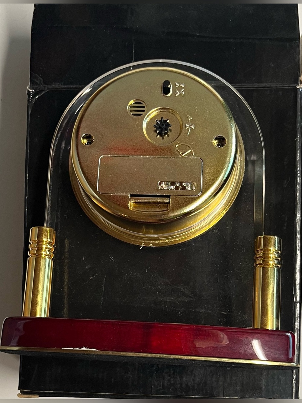 NEW Howard Miller Discoverer World Time Table Clock 645-346 Arch Gold Desk NIB - Picture 2 of 3